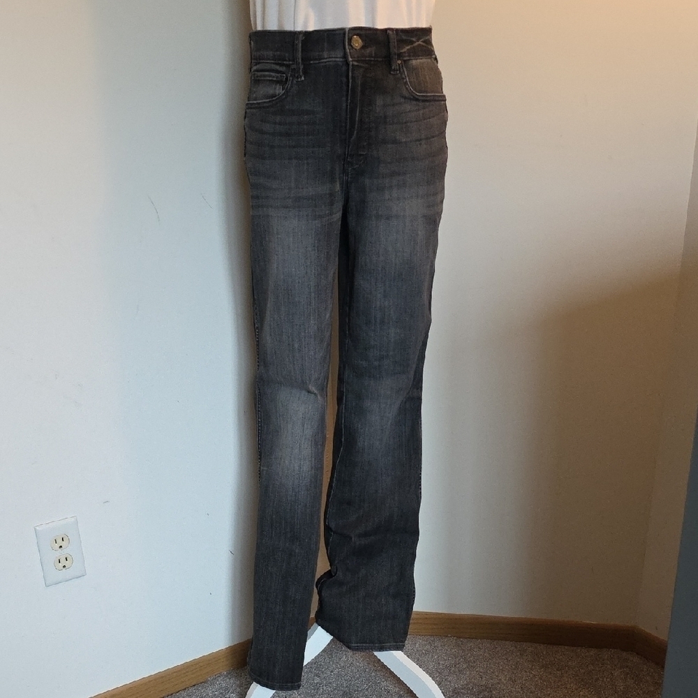 White House Black Market Gray Flare Jeans